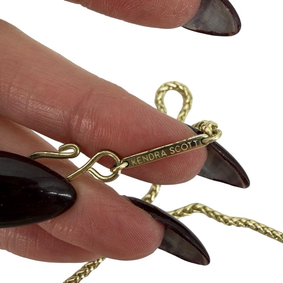 Kendra Scott Valentina Pearl Starburst Gold Statement Necklace Hook Closure - Picture 7 of 9